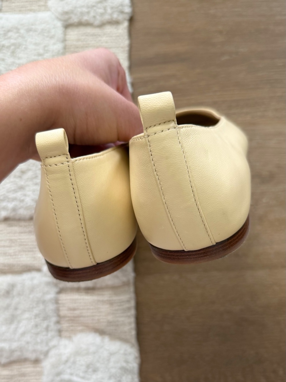 Dolce Vita Leather Ballet Flats in Butter Yellow - Picture 6 of 7